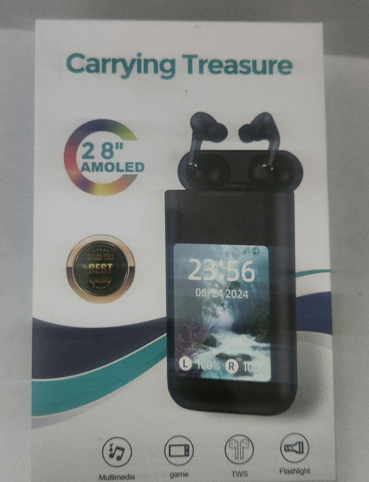 Bluetooth  earbuds  with  charging  bank