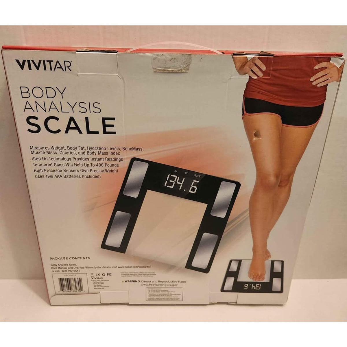 Vivitar Fit Body Scale LCD Display 7 Measurment Up To 400 lb