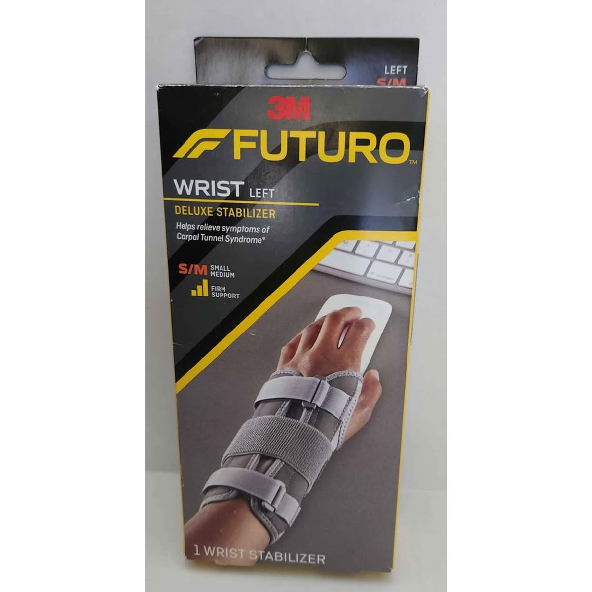 FUTURO DELUXE LEFT WRIST STABILIZER FIRM SUPPORT S/M &L/XL-s/m