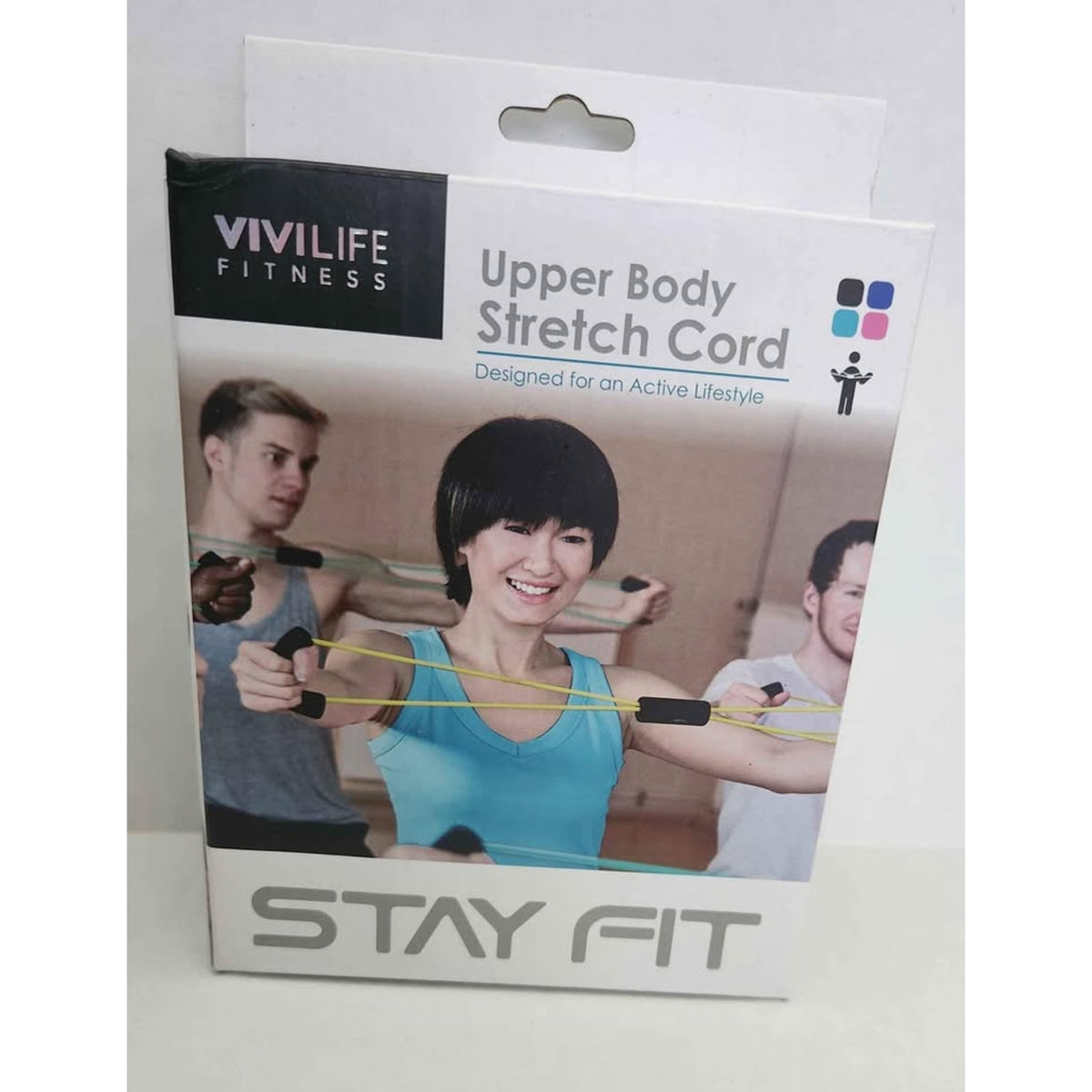 VIVILIFE Fitness Upper Body Stretch Cord Band - Black Stay Fit- New