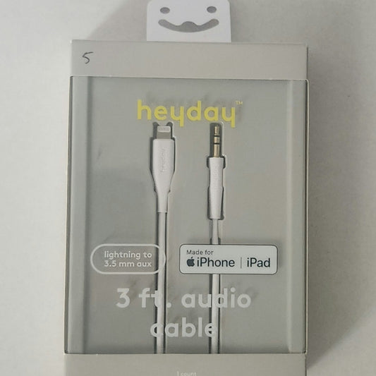 Heyday lightning 3 ft audio cable for iPhone/ ipad