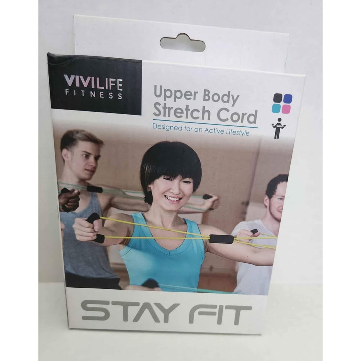 VIVILIFE Fitness Upper Body Stretch Cord Band - Black Stay Fit- New