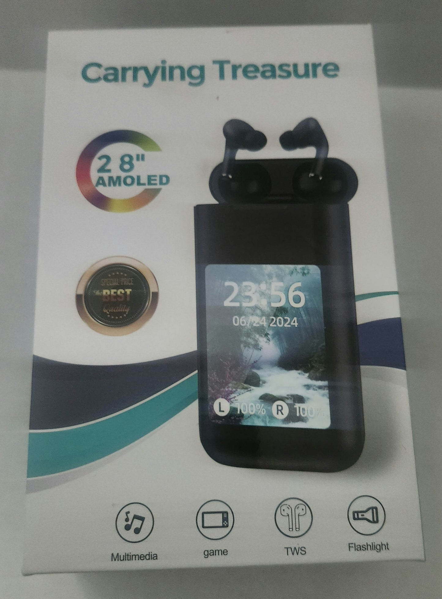 Bluetooth  earbuds  with  charging  bank